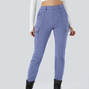 HALARA Lavender Cargo Skinny Jumpsuit Pants - Periwinkle